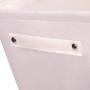 GUMEW White Canvas Cat Toy Basket Box for Cats Toy Storage. Size: 16in x 12.5ins x 7.5ins