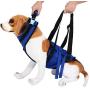 Zerodis Dog Sling Assist Belt, XLarge Polyester Dog Lift Support Harness Blue Adjustable Full Body Lift Harness Walking Strap for Disabled Old Age Dogs