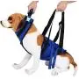 Zerodis Dog Sling Assist Belt, XLarge Polyester Dog Lift Support Harness Blue Adjustable Full Body Lift Harness Walking Strap for Disabled Old Age Dogs