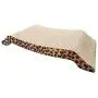 JIKLLSJID Multifunction Cat Scratching Board, Cat Climb Tree with Cat Scratching Board, Cute U Shape Corrugated Paper Pet Cat Toy Cat Claw-Grinding Plate with Catnip Leopard Print Pattern