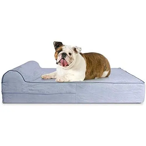 5.5 Inch Thick High Grade Orthopedic Memory Foam Dog Bed With Pillow and Easy to Wash Removable Cover with Anti-Slip Bottom. Free Waterproof Liner Included - for Large Breed Dogs 5.5 Inch Thick High Grade Orthopedic Memory Foam Dog Bed With Pillow and Easy to Wash Removable Cover with Anti-Slip Bottom. Free Waterproof Liner Included - for Large Breed Dogs