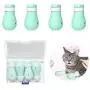 Highland Farms Select 4 Pcs Anti-Scratch Cat Shoes Boots Cover - Adjustable Rubber Precaution Scratch Cat Paw Protector for Home Bathing, Shaving Checking Treatment Highland Farms Select 4 Pcs Anti-Scratch Cat Shoes Boots Cover - Adjustable Rubber Precaution Scratch Cat Paw Protector for Home Bathing, Shaving Checking Treatment
