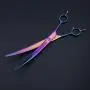 Dream Reach 9'' Twin Tail Professional Pet Dog Two-way Cutting or Curved Scissors,Made of High-end 9CR Stainless Steel (Rainbow) (A-9 inch-Rainbow) Dream Reach 9'' Twin Tail Professional Pet Dog Two-way Cutting or Curved Scissors,Made of High-end 9CR Stainless Steel (Rainbow) (A-9 inch-Rainbow)