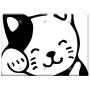 Triple Blank Wall Plate Cover - Grooming Cat Kitty Kitten Feline Pet Animal