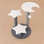 Poils bebe Cat Tree Tower for Indoor Cats, 25-inch Star and Moon Climbing Modern Furniture Scratching Post and Perch for Middle Sized Cats and Small Kitten