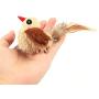 ocijf179 Pet Toy Feather Tail Simulation Bird Cat Electronic Sounding Toy Pets Biting Supplies - Birds