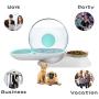 Lucky-M Double Dog Cat Water and Food Bowl Set, Detachable Transparent Bowl Automatic Water Dispenser Snail-Shaped Bottle Pet Feeder for Small Medium Size Dog Cat 2.8L