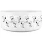 Awesome eMERCHency Snoopy Pattern White Dog Bowl 7'' x 3'' Ceramic Pet Dog Snoopy Dish