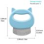 2 Pcs Cat Dog Comb Pet Grooming Massage Tool, Cat Dog Brush Pet Shell Comb for Removing Matted Tangled and Loose Hair (Blue)