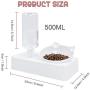 Petlex Gravity Food & Water Bowl for Cats Elevated Cat Bowls, Double Cat Food and Water Bowls, 15°Tilted Raised Bowls for Cats/Dogs