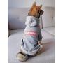 ChoChoCho Pup Dog Hoodie Pet Clothing Cotton Cat Hoodies Stylish Streetwear Sweatshirt Gray Tracksuits Outfit for Dog Cat Puppy Small Medium Large (XL)