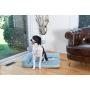 Armarkat Model D08A Medium Bolstered Pet Bed Cushion with Poly Fill Cushion, Soothing Blue