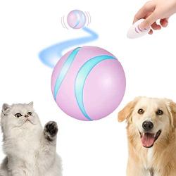 Gynthias Automatic Interactive Cat&Dog Toys | Best Remote Control Ball for Bored Pets | Intelligent Self Rolling Robotic Wicked Balls with Spinning LED Light to Keep Kitty&Puppy Entertained