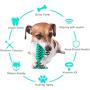 Zozostore Dog Toothbrush Squeaky Chew Toys – 2020 Upgraded Sonic Puppy Teeth Cleaning Stick - Natural Rubber Dental Care Toothbrush, with 2PCS Straw Cleaning Brush.