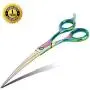 Sharf Professional 6.5'' Curved Rainbow Pet Grooming Scissors: Sharp 440c Japanese Clipping Shears for Dogs, Cats & Small Animals| Rainbow Series Hair Cutting/Clipping Scissors w/Easy Grip Handles