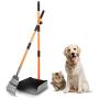 TNELTUEB Extra Large Pooper Scooper, Pet Poop Tray and Rake with Adjustable Long Handle, Pet Waste Removal Heavy Duty Dog Pooper Scooper Great for Large Dog Grass Street Gravel