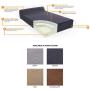 Pet Support Systems Extra Larg 52 x 36 x 7-Inch Gel Memory Foam Orthopedic Bed with Bolster for Dogs - Blue Denim