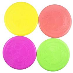 Dafang 3 Pac Dog Frisbee 7 Inch, Dog Frisbee Training Toys Flying Discs Flyer Soft Pet Toy Frisbee Flying Disc Tooth Resistant Outdoor Dog Training