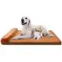 JoicyCo Large Dog Bed Crate Mat Dog Beds for Large Dogs Headrest Pillow Pet Beds Foam Cushion Anti-Slip with Washable Cover