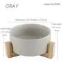 llkajes Ceramic Raised Cat Bowl Food Water Dog Basic Bowl with Anti-Slip Wooden Stand Protect Neck Joints Pet Feeding Bowls Easy to Clean Healthy Eating llkajes Ceramic Raised Cat Bowl Food Water Dog Basic Bowl with Anti-Slip Wooden Stand Protect Neck Joints Pet Feeding Bowls Easy to Clean Healthy Eating