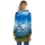 Wind Turbine Power Alternative Energy Sustainable Natural Resource Blue Sky Turbine,Womens Sweatshirt Casual Long Sleeve Pul