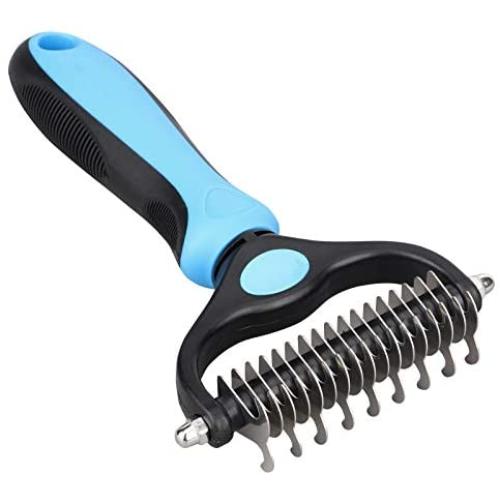 Umoonfine Dog Brush for Shedding, 2 Sided Pet Grooming Tool Undercoat Rake for Dogs & Cats, Large Extra Wide Pet Grooming Brush for Removing Shedding and Tangling, Without Pulling