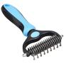 Umoonfine Dog Brush for Shedding, 2 Sided Pet Grooming Tool Undercoat Rake for Dogs & Cats, Large Extra Wide Pet Grooming Brush for Removing Shedding and Tangling, Without Pulling