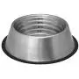 Indipets Stainless Steel Capacity Measurement Dog Bowl - Volume Marking, No-Tip, Anti-Skid Dish