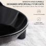 gutongyuan Pet Dog Cat Bowl Slow Feed Protect Spine Bowl Drinking Protection Stomach Bowl Healthy Non-Slip Shallow Cat Food Water Bowls for Relief of Whisker Fatigue