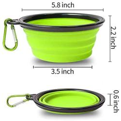 URBEST Silicone Collapsible Dog Bowls, Portable Travel Pet Bowls with Carabiner,Food Water Feeding, Bonus Gift of 1Pcs Dog Training Clickers