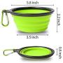 URBEST Silicone Collapsible Dog Bowls, Portable Travel Pet Bowls with Carabiner,Food Water Feeding, Bonus Gift of 1Pcs Dog Training Clickers