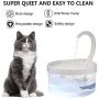 THMY Pet Water Fountain, Cat Water Dispenser, Automatic Circulating Fountain, Pet Fountain, Cat Drinking Fountain with LED Light