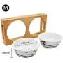 MLCINI Raised Dog cat Bowls with Stand, Solid Bamboo Non Slip Elevated Dog cat Bowls and 2 Stainless Steel Food Water Bowls for Small Medium Dogs Cats pet MLCINI Raised Dog cat Bowls with Stand, Solid Bamboo Non Slip Elevated Dog cat Bowls and 2 Stainless Steel Food Water Bowls for Small Medium Dogs Cats pet