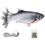 Potaroma Basic (No Remote)/2021 Upgraded Floppy Fish Toy (with Remote), Flopping Fish, Moving Cat Kicker Wiggle Fish Catnip Toys, Motion Kitten Toy, Interactive Cat Toys