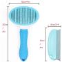 Premium Pets Self Cleaning Slicker Brush, Cat Dog Hair Remover Animal Hair Remover Set, Base Efficient & Great for Daily Grooming - Suitable for Long and Short Hair (Sky & Light Blue)