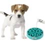 SlowTon Pet Slow Feeder Bowl, Non Toxic Bloat Stop Interactive Dog Feed Water Bowl Fun Puzzle Dish with Non Skid Base Prevent Choking Indigestion Vomiting with Bonus Clean Brush