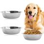 Lainrrew 3 Pcs Stainless Steel Dog Bowls, Dog Food Bowl Pet Feeder Bowl Cat Food Dish Replacement Pet Bowls for Pet Feeding Station - Metal Food and Water Dish for Small Dogs and Cats