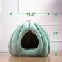 Cactus Pet Condo for Cats, Puppy and Small Dogs in Super Plush Self-Warming Material – Machine Washable, Fun Design, Private Cat Cave and Dog House