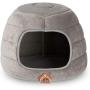Hollypet Self-Warming 2 in 1 Foldable Cave Shape High Elastic Foam Pet Cat Bed for Cats and Small Dogs, 16 × 16 × 12.5 Inches