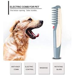 lovecabin Electric Pet Grooming Comb Remove Knot Out Electric Pet Dog Cat Hair Trimmer Safe Grooming Accessories for Dogs, Longhaired Cats, Rabbits Beauty Tools