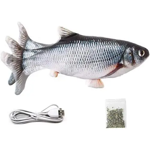 Interactive Fish Kicker cat Toy, Electronic 3D Printed Fish, Realistic Plush Simulation Electric Wagging Fish Cat Toy Catnip Kicker Toys, Funny Pets Pillow Chew Bite Kick Supplies for Cat Interactive Fish Kicker cat Toy, Electronic 3D Printed Fish, Realistic Plush Simulation Electric Wagging Fish Cat Toy Catnip Kicker Toys, Funny Pets Pillow Chew Bite Kick Supplies for Cat