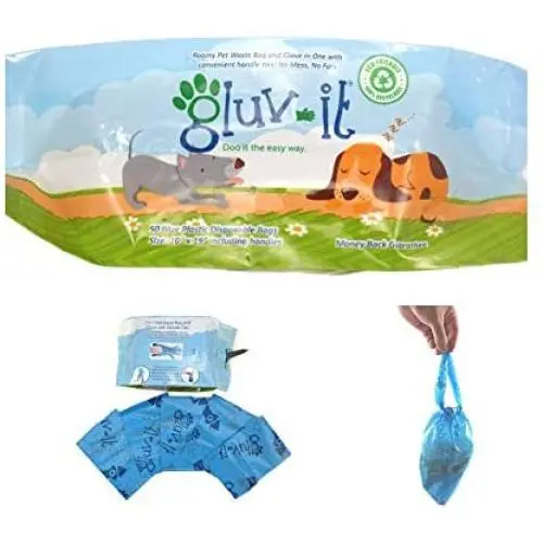 [ 50 Bags ] [ 2 Week Supply] Dog Poop Bags, Keep Your Hands Clean With Easy Handle Ties. Fits All Hand Sizes. Eco-Friendly - 100% Recyclable - No Mess, No Fuss. [ Leash Clip Included ]