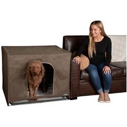 Pet Gear Pro Pawty, Potty Training Aid for Pee Pad/Grass Patch, Removable Tray Holds Pad Included, Hides Messes, Optional Wall Guard, Dog Litter Box
