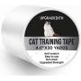 UpgradeWith Cat Scratch Deterrent Tape | Double-Sided Training Tape | Prevent Cat from Scratching | Non-Toxic and Safe Polyester Material | [2020 Upgraded] 4 Inches x 30 Yards