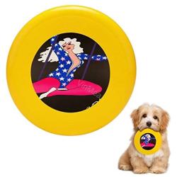 Pet Frisbee Flying Disc Dog Toy - Multifunction Cyrk Trapeze Star Girl 1975 Polish Circus Poster