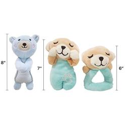 Interactive Plush Toy Set (3 Packs) with Squeaker and Jingle Sounds for Puppies and Small Dog Birthday Gift Set