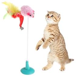 SARAHHH Colorful Cat Pet Toy Fake Mouse With Suction Cups Funny Playing Ring Lively - Dragonfly Fish Shipping Jingle Door Bells Quiet Grasshopper Clearance Banana Hide Feathers Cats Gal