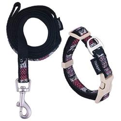 ThinkPet Cute Puppy Dog Collar and Lead Set Colorful Strong Adjustable for Small Dogs