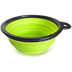 Pet Changeable Pet Bowl Toy Foldable Silicone Dog Bowl Portable Out Pet Folding Bowl Outdoor Travel Pet Dog Bowl (Color : Beiger, Size : Large)