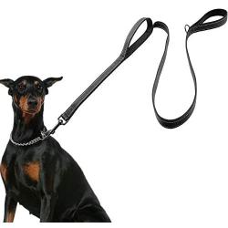 Eco-clean 6 FT Reflective Dog Leash with 2 Handles for Large Dogs